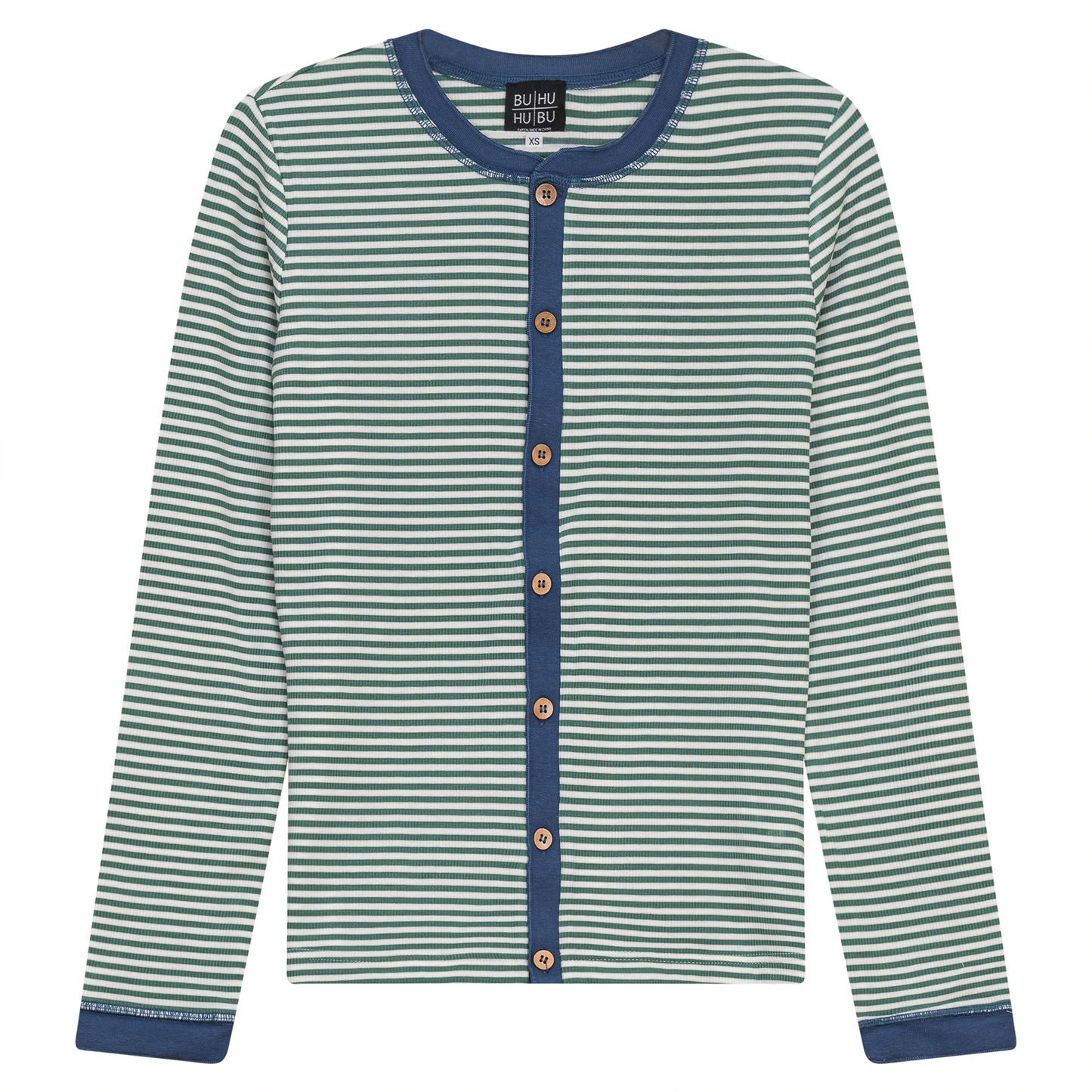 Stripped Ribbed Contrast Top
