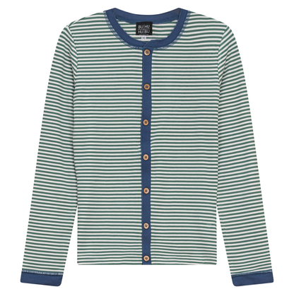 Stripped Ribbed Contrast Top