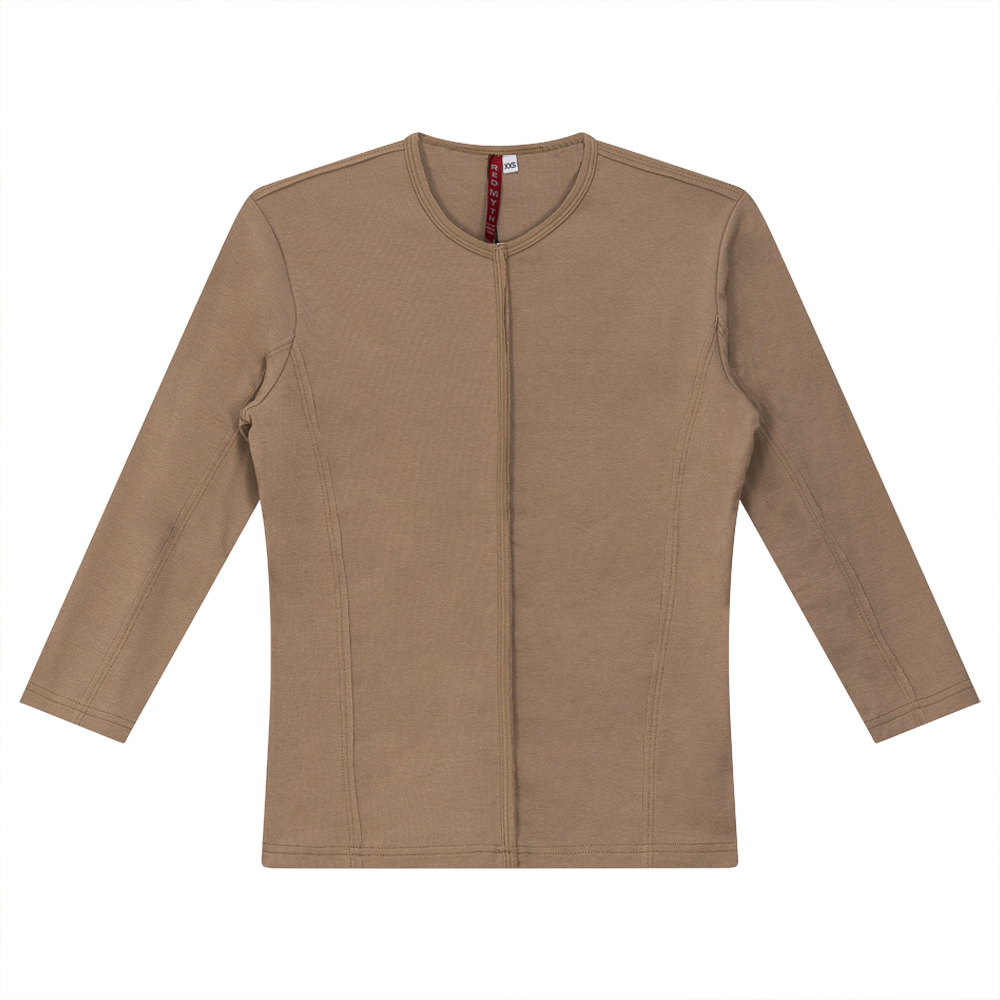 Raw Edge V Neck Top