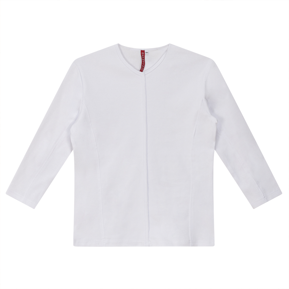 Raw Edge V Neck Top