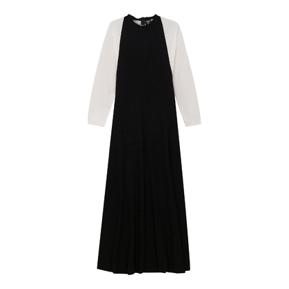 Knit Woven Maxi Dress
