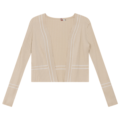 Rib Knit Crop Cardigan