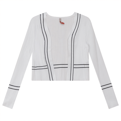Rib Knit Crop Cardigan