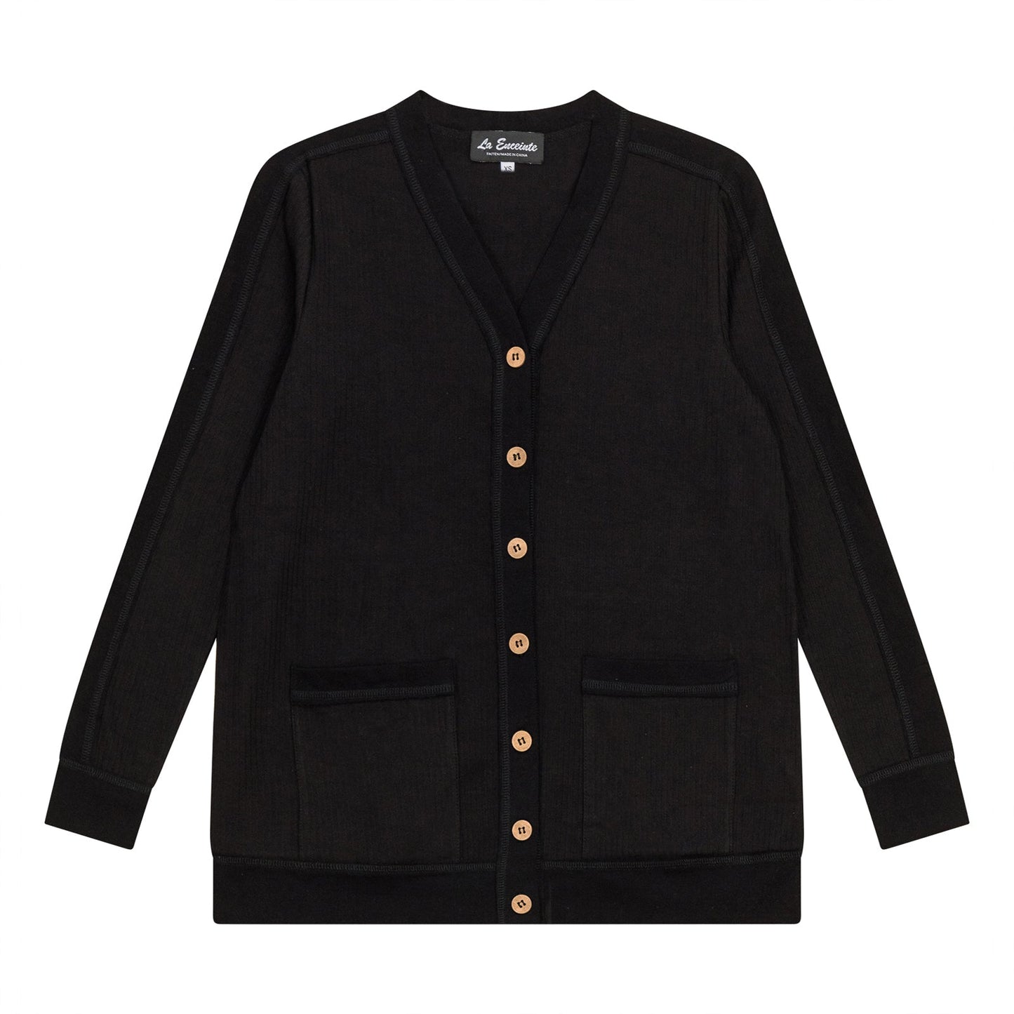 Maternity Ribbed Contrast Cardigan