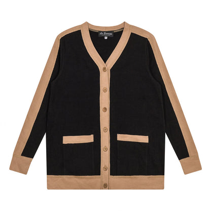 Maternity Ribbed Contrast Cardigan