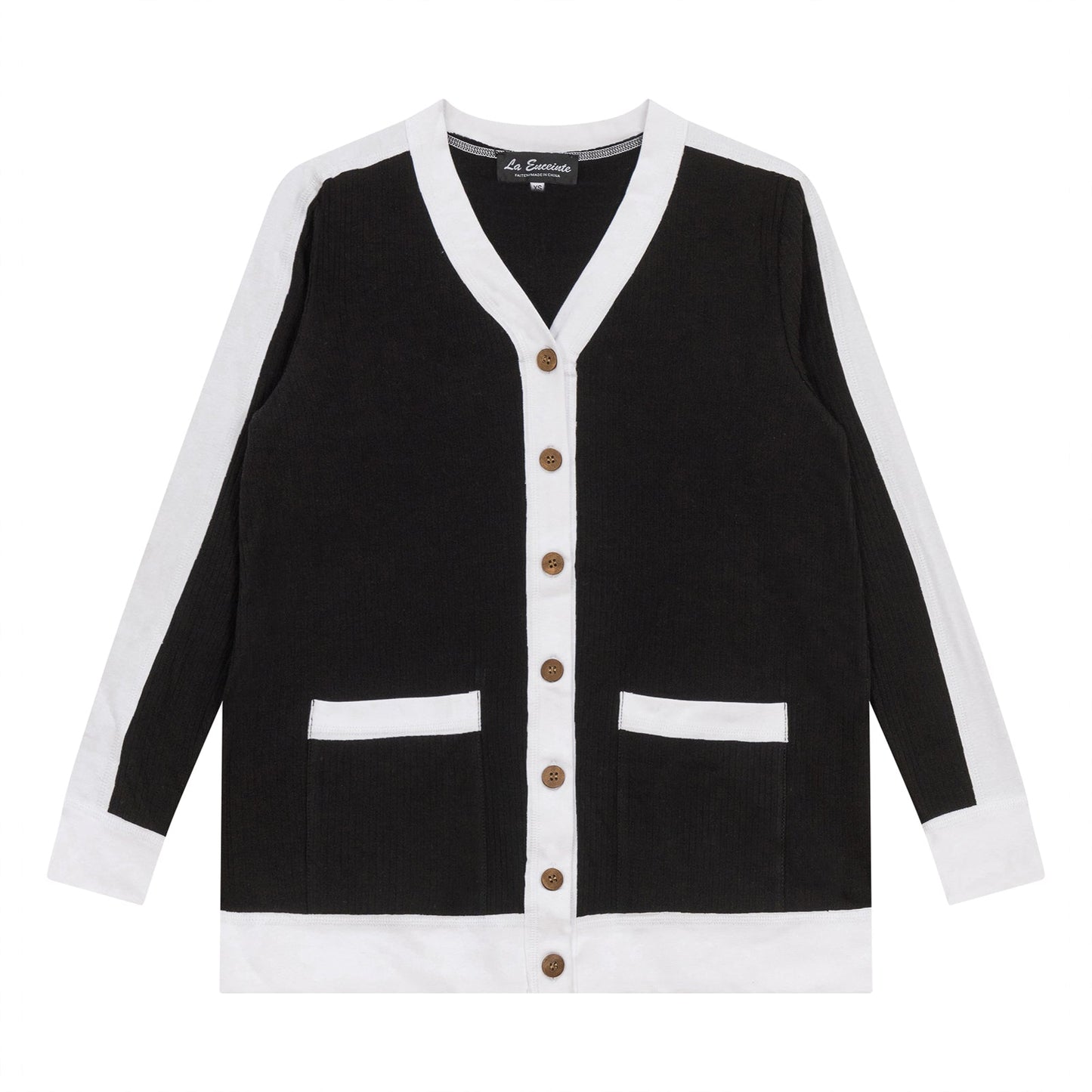 Maternity Ribbed Contrast Cardigan