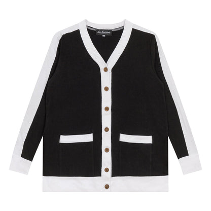 Maternity Ribbed Contrast Cardigan