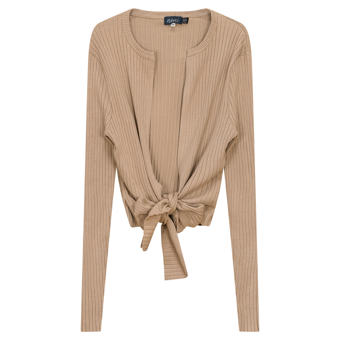 Cropped Tie Cardigan