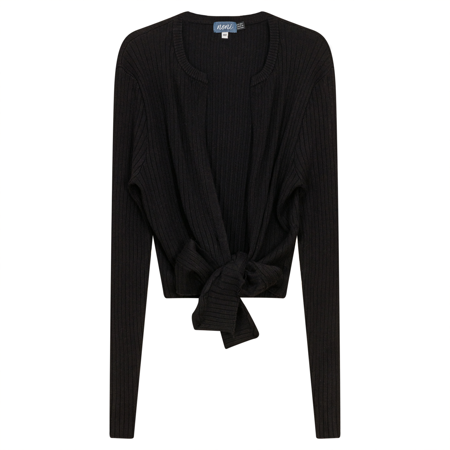 Cropped Tie Cardigan