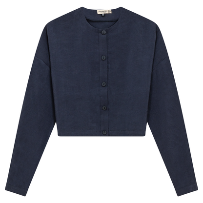 Tencel Cropped Bungee Blouse