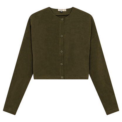 Tencel Cropped Bungee Blouse