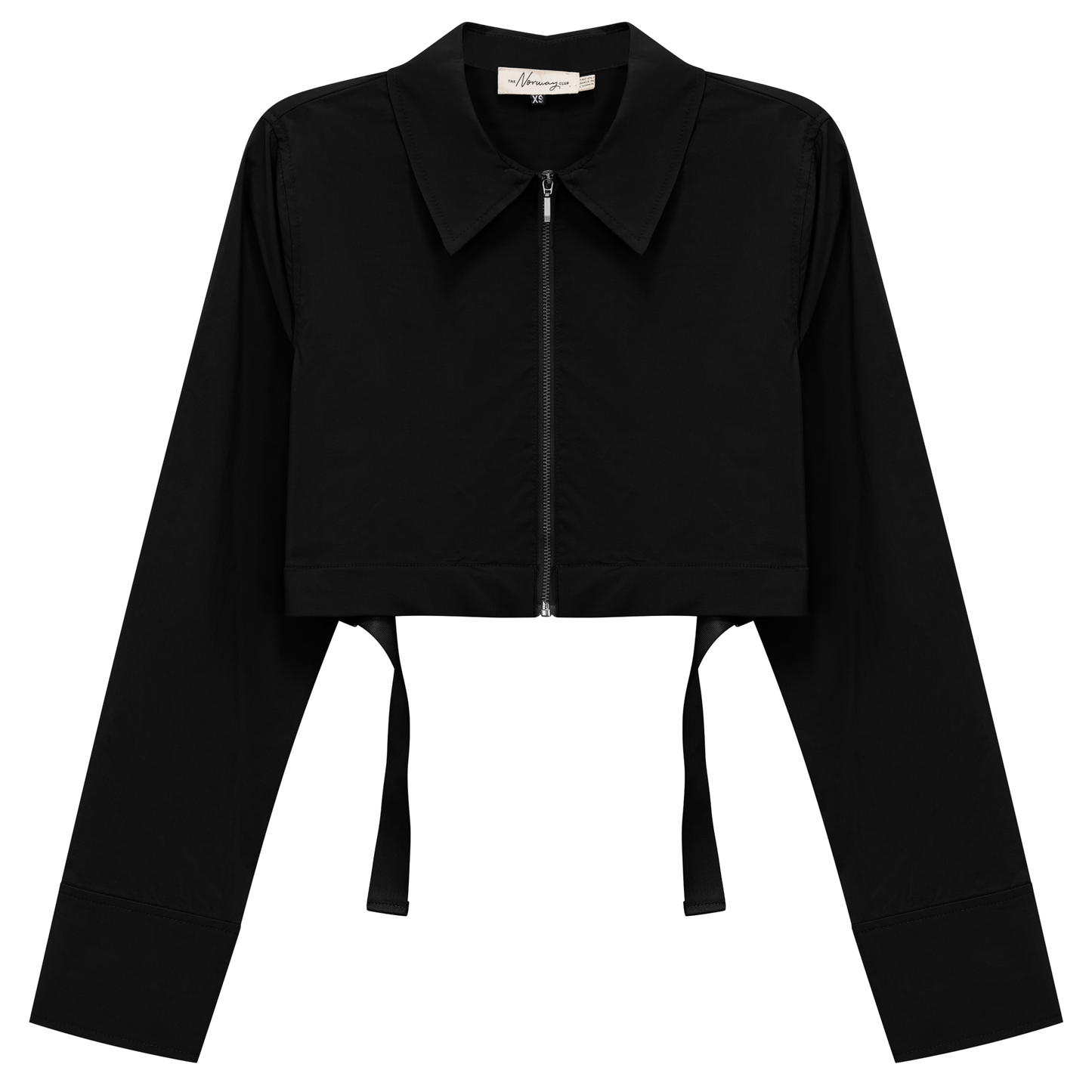 Cotton Cropped Ribbon Jacket