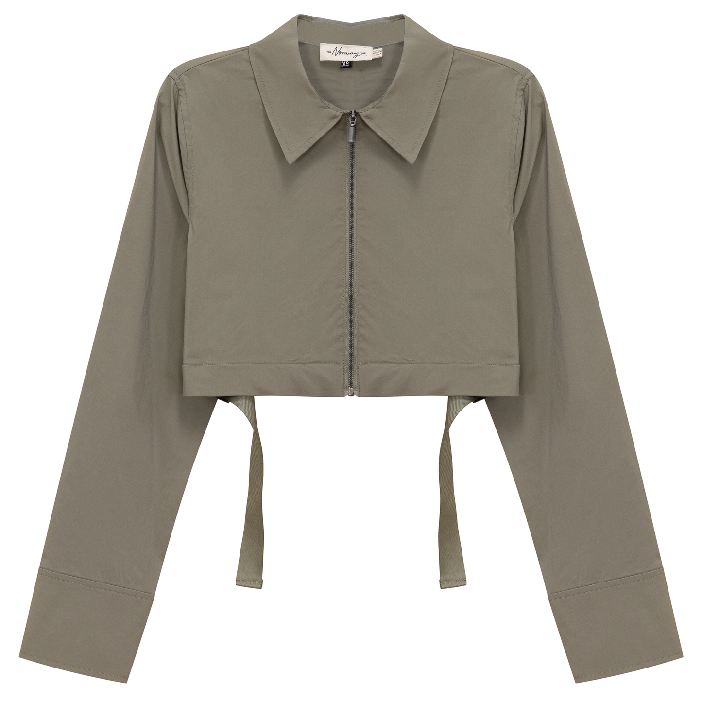 Cotton Cropped Ribbon Jacket