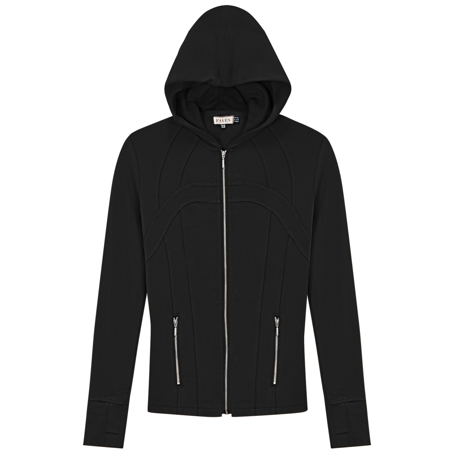 Seam Hoodie Zip Up Sweatshirt