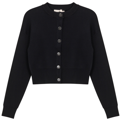 Cropped Knit Cardigan