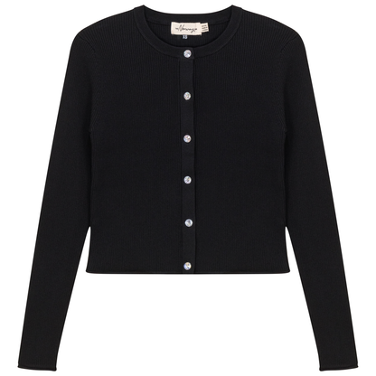 Cropped Knit Cardigan
