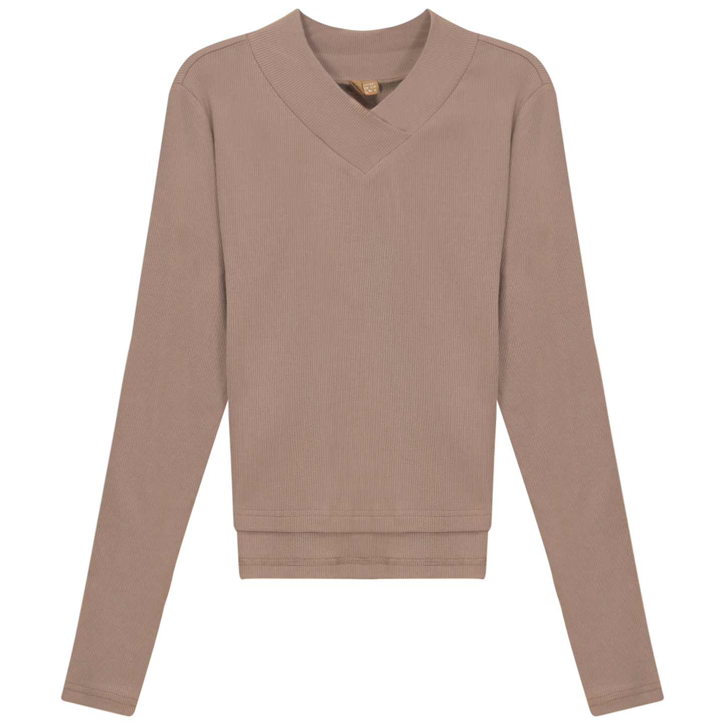 Cropped V Neck Tee