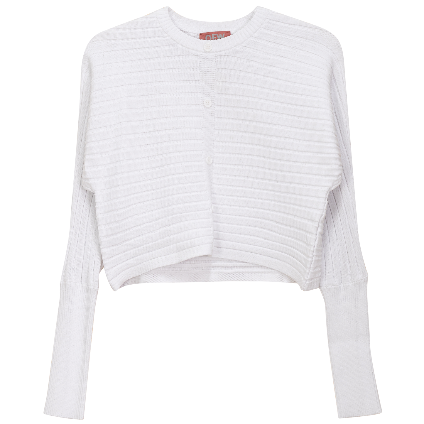 Cropped Ribbed Cardigan