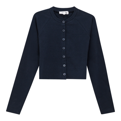 Cotton Cropped Cardigan