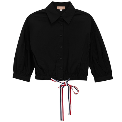 Cropped Ribbon Blouse