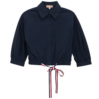 Cropped Ribbon Blouse