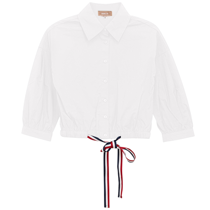 Cropped Ribbon Blouse
