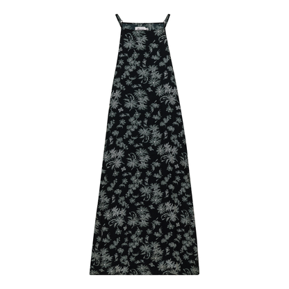 Printed Satin Maxi Jumper