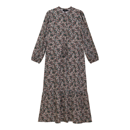 Printed Chiffon Midi Dress