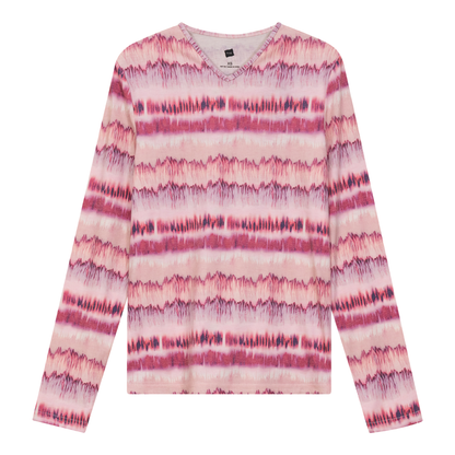 Wave Printed V Neck Tee
