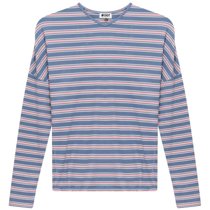 V Neck Dolman Striped Tee