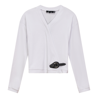 Cotton Wrap Knit Cardigan