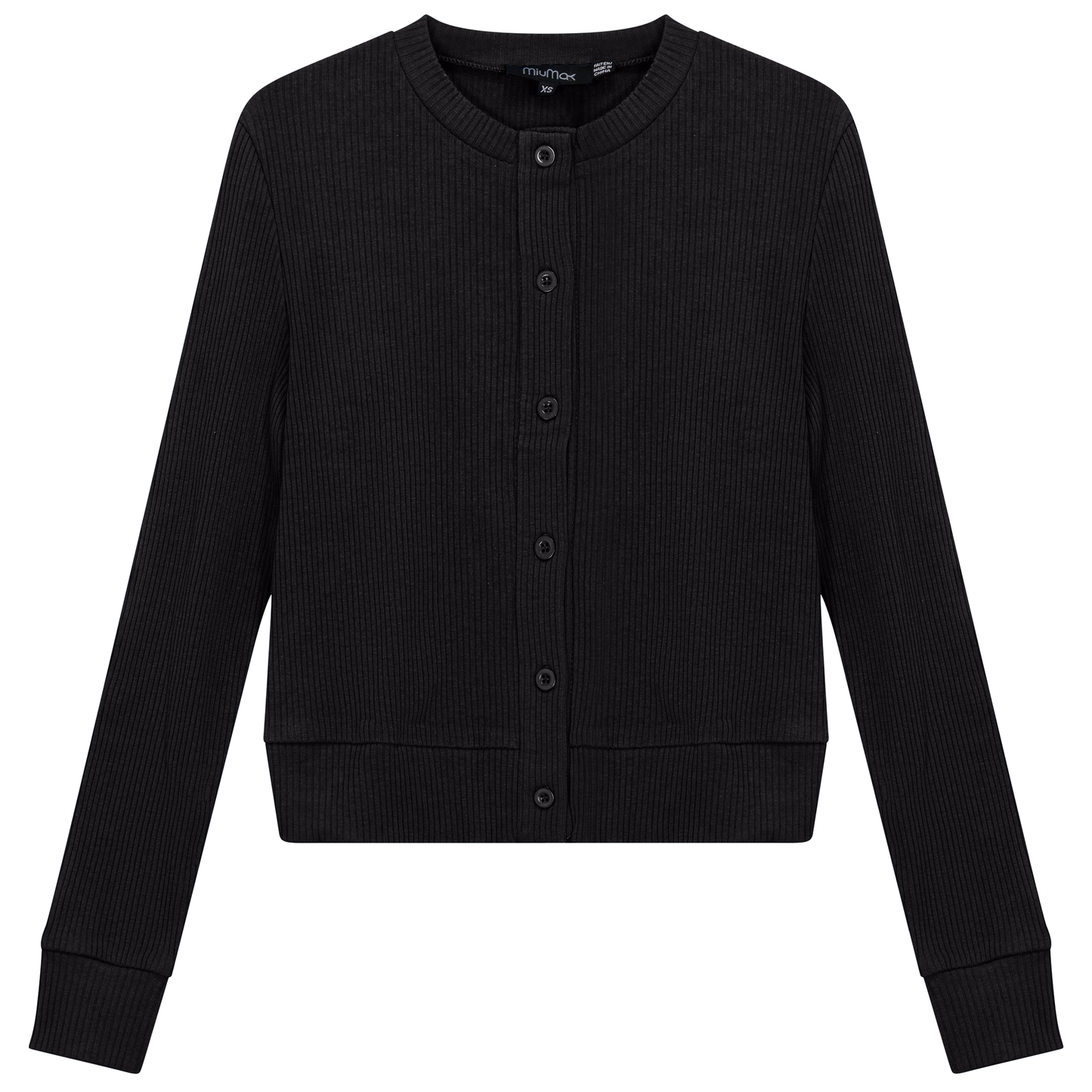 Cropped Ribbed Cardigan