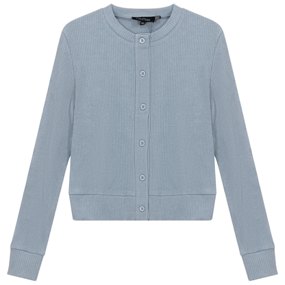 Cropped Ribbed Cardigan