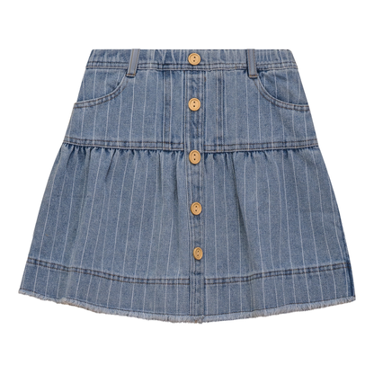Striped Denim Skirt