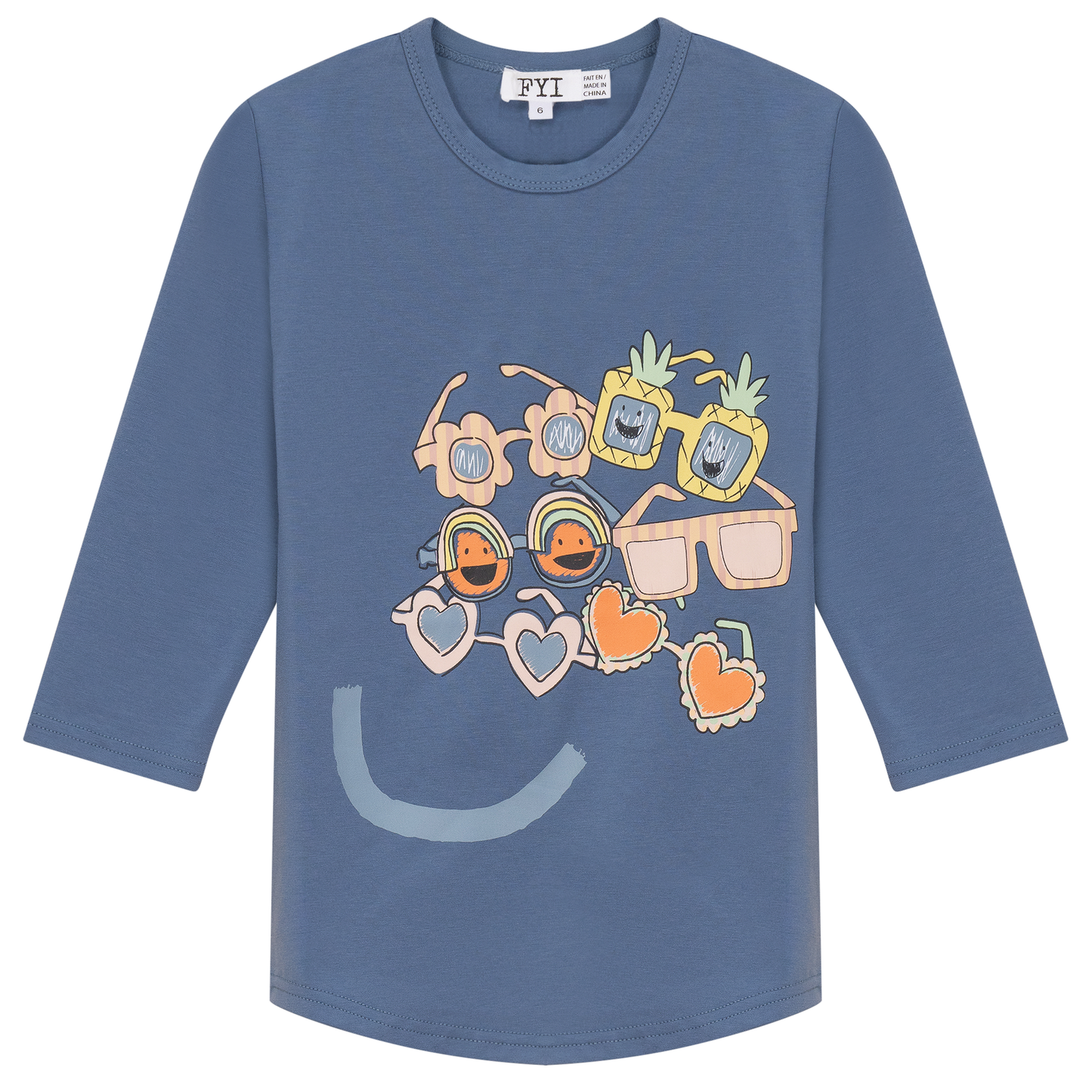 Smiley Sunglasses Print Tshirt