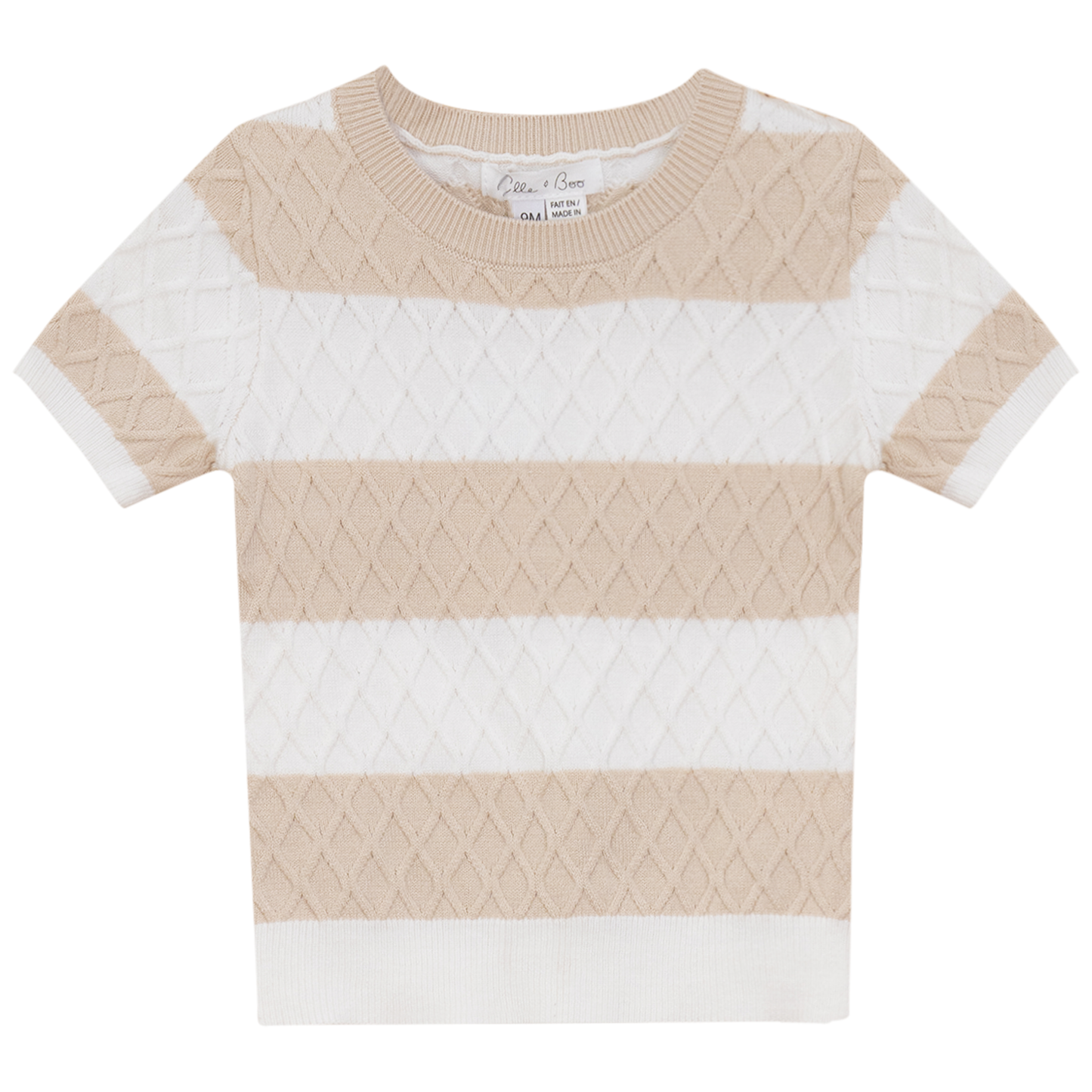 Honeycomb Stripe Knit Top