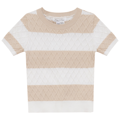 Honeycomb Stripe Knit Top