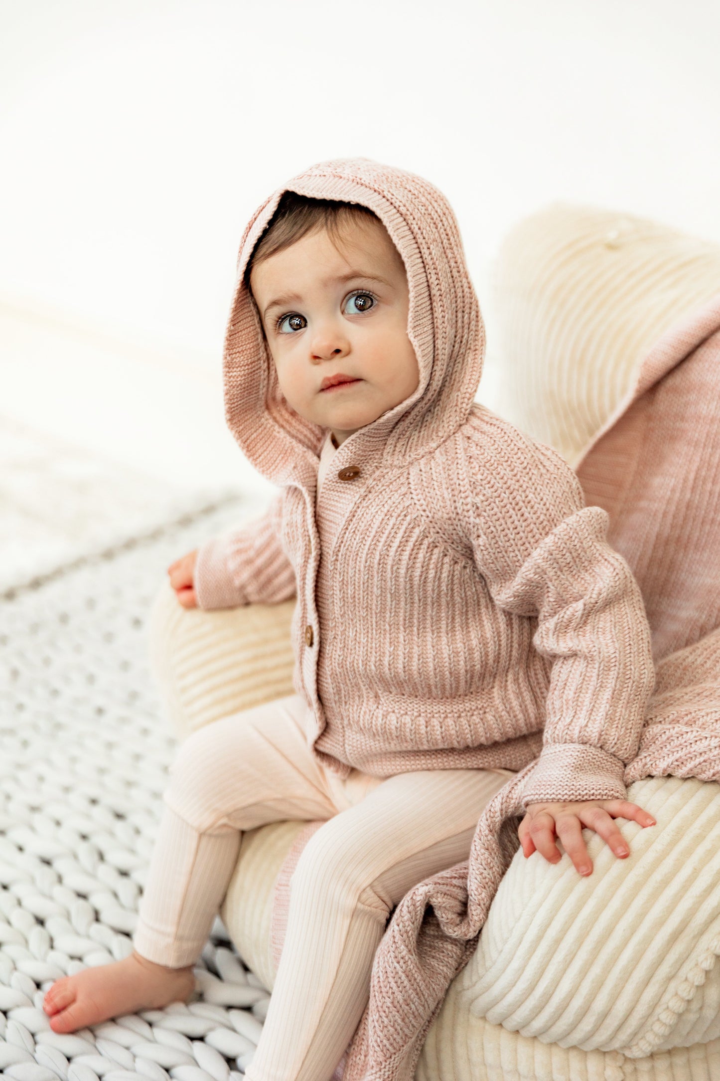 Knit Hooded Jacket