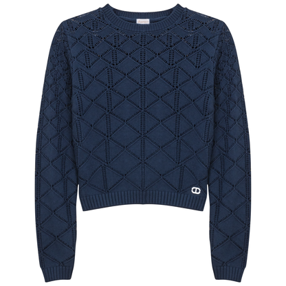 Knit Lace Textured Sweater