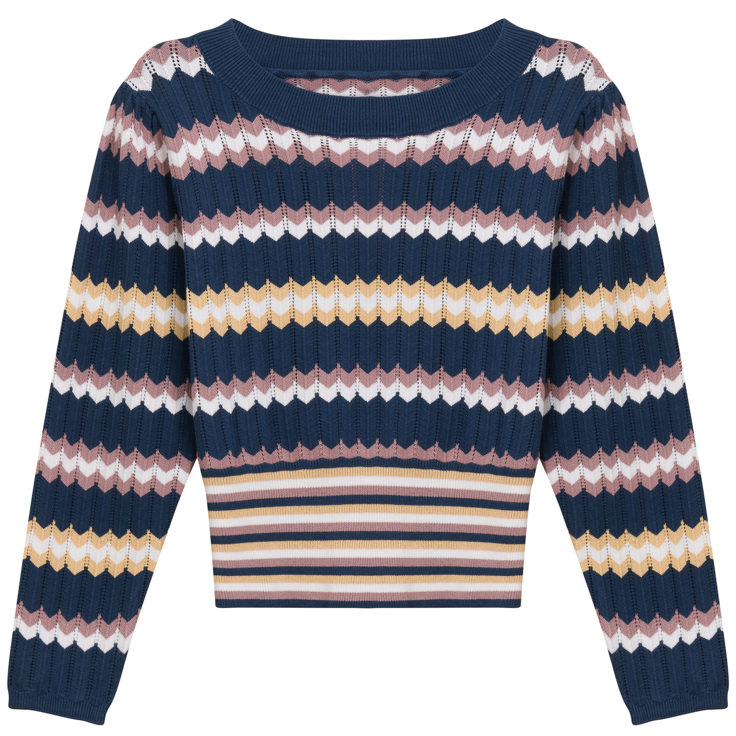 Zig Zag Striped Sweater