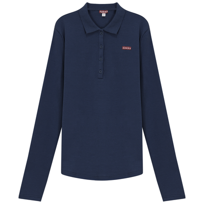 Fine Rib Polo Top