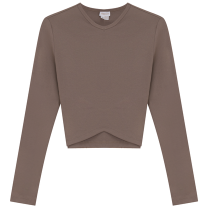 Triangle Ribbed Cropped Top