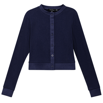 Maternity Ribbed Cropped Cardigan