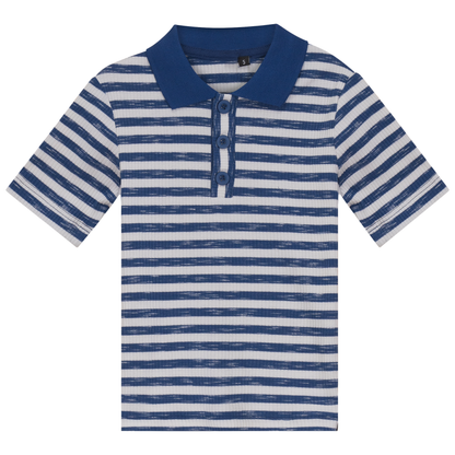 Mix Stripped Short Polo