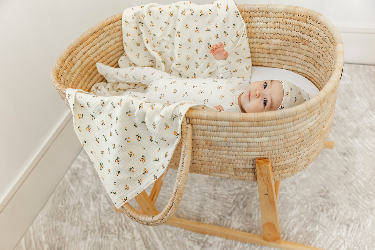 Floral Gauze Swaddle