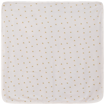 Floral Print Pointelle Blanket