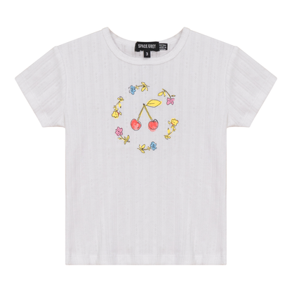 Pointelle Ribbed T-Shirt