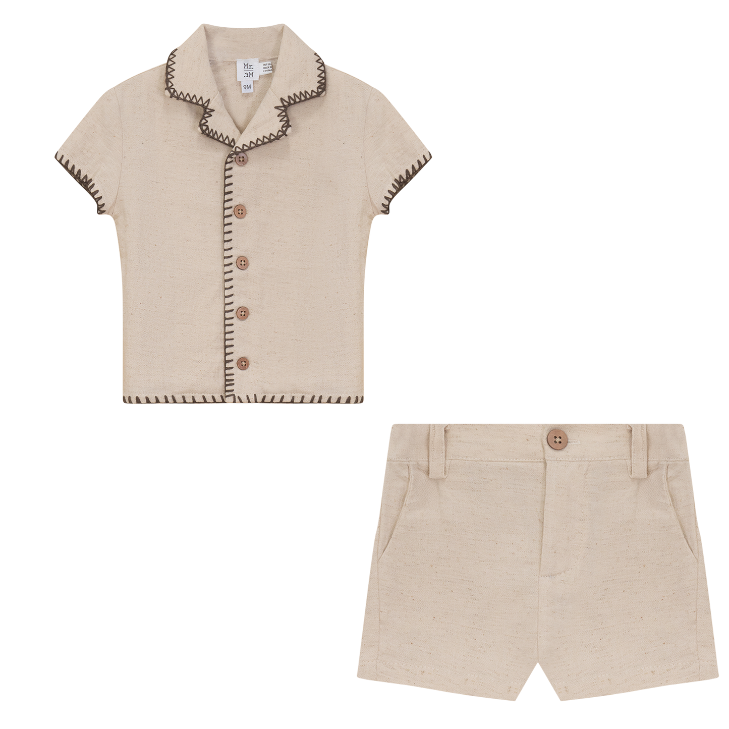 Twill Woven Shorts Set