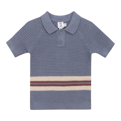 Waffle Knit Striped Sweater