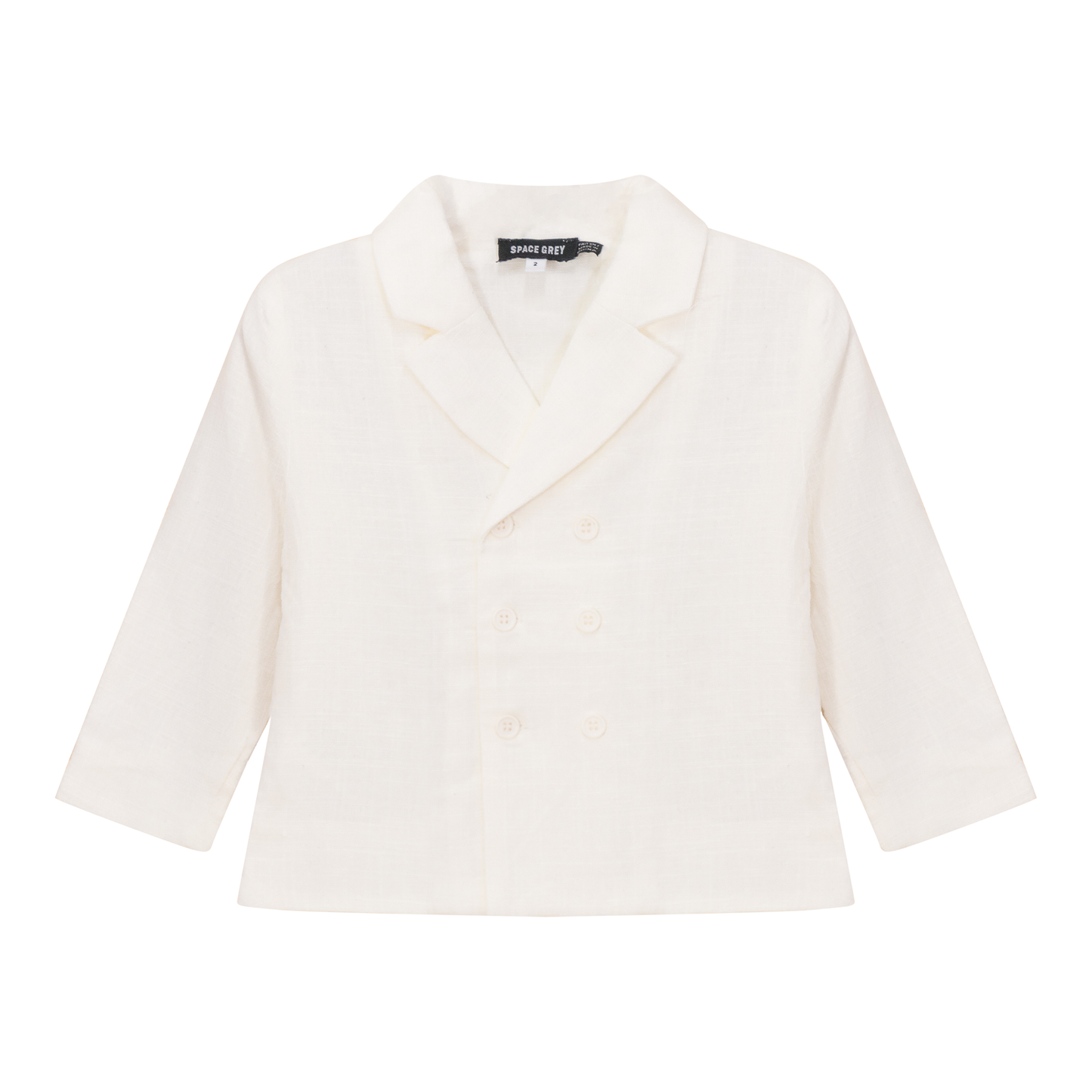 Woven Double Breasted Blazer